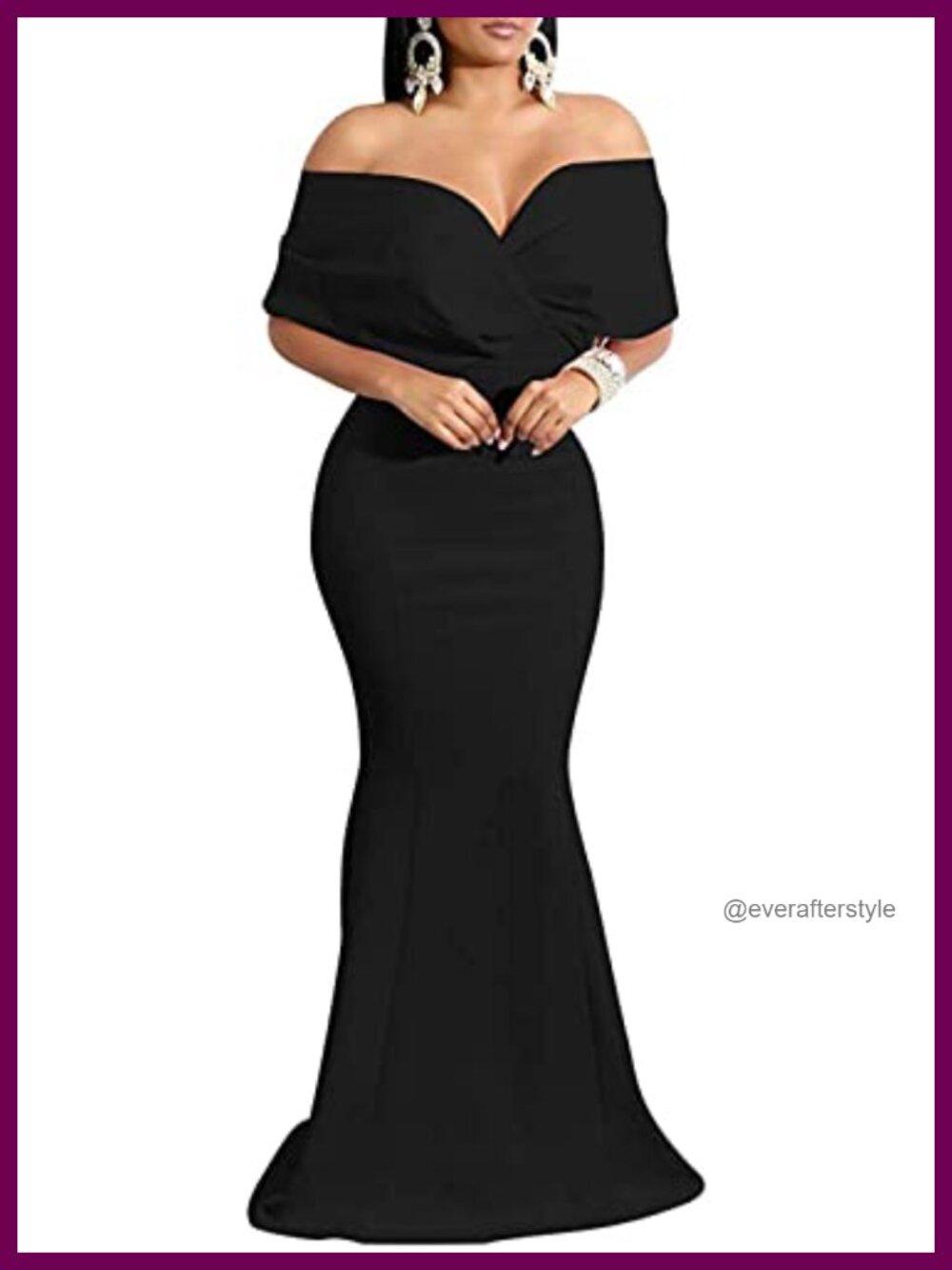 Off Shoulder Mermaid Formal Evening Gown Wedding Prom Dress